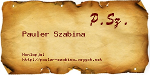 Pauler Szabina névjegykártya